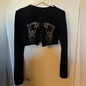 (3 for $30) Goth Skeleton Shirt